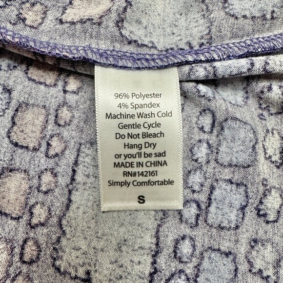 LuLaRoe Retired Julia Dress S Blue Multicolor Geometric Print SS Form Fit NWT - Picture 6 of 9